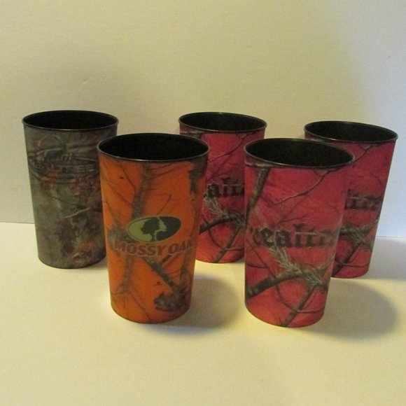 Dining Set Of 5 Dynamic Drinkware Mossy Oak Realtree 3d Plastic Cups